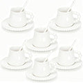 8 Ounce Cappuccino Cups Set of 6, Ceramic Coffee Cups by Ulable
