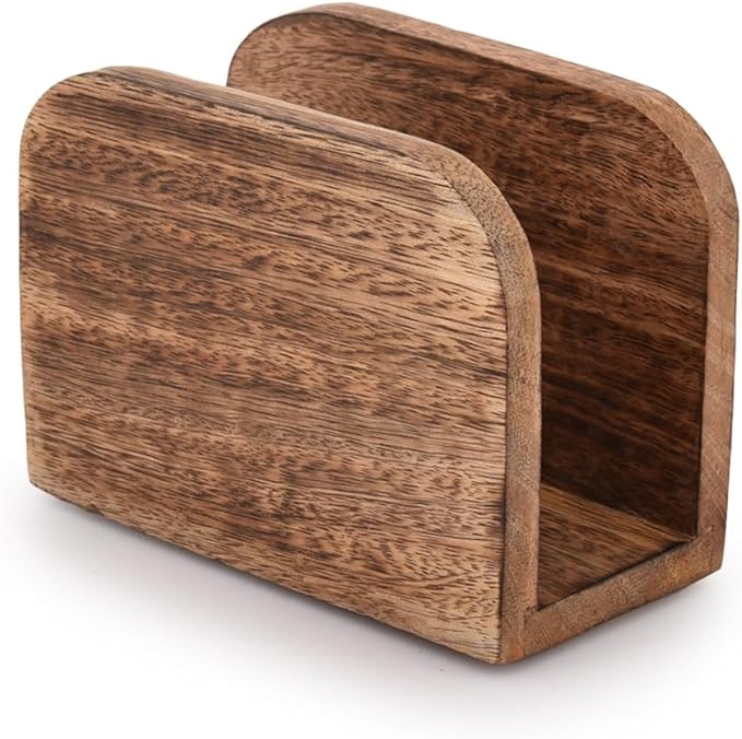 Burning Finish Mango Wood Napkin Holders by Samhita