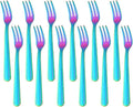 Oyster Fork Set of 12, 5.4 Inch Stainless Steel Cocktail Forks, 3 Tines Mini by KitchenDining