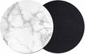 Abstract Marble Coasters Set of 2, Minimalist Art Back Texture Simple Style by Unknown
