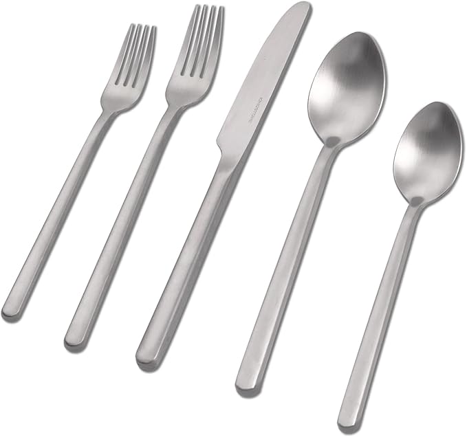 40 Piece Silverware Set, Flatware Set by KINGSTONE