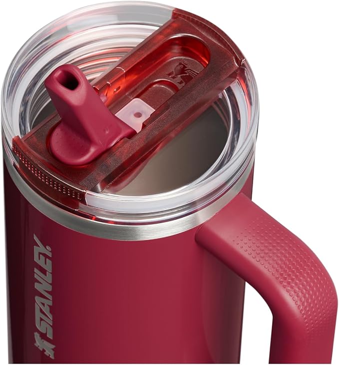 STANLEY Quencher ProTour Flipstraw Tumbler, 30 oz, Cranberry | Built-In Straw & - Image 2