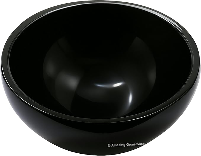Black Tourmaline Crystal Bowl - 2 Inch Decorative Bowls for Room and Home Decor - Gemstone Healing Crystals for Elegant Display, Positive Energy Balance and Gift