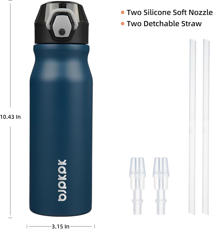 BJPKPK 25 oz Insulated Water Bottle, Stainless Steel Flask | Leak Proof Locking - Image 4