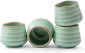 4pcs Japanese Tea Cup Set – Mini Size Cup 5OZ Ceramic Matcha Cup, Handless by YumiPLUS