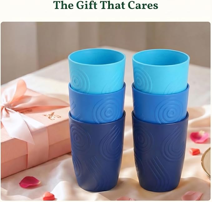 Homienly Cup Sets for Kitchen 12oz Wheat Straw Cups Unbreakable Drinking Cups - Image 8