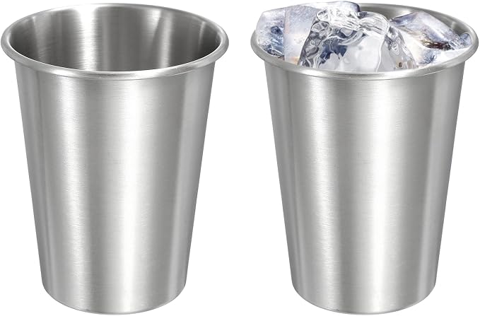 uxcell 2 Pcs Stainless Steel Cups, 12oz/350ml Metal Cups Double Wall Tumbler by uxcell