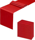 12 Pack Red Table Runners, Satin Table Runner 12x108 Inches Long, Silk and by HMQIANG