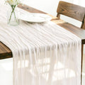 Ivory Cheesecloth Table Runner 120 Inches 10 Ft Gauze Table Runner | Summer by LINXTAR