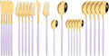 JASHII Flatware Set 24 Piece, Stainless Steel Silverware Set, Macaron Small by JASHII