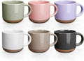 Gencywe® Morandi Color Ceramic Mini Espresso Cups Set of 6, 5 oz Expresso Mugs by Gencywe