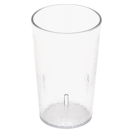 G.E.T. Unbreakable Stackable Restaurant Plastic Tumbler / Cup (Set of 4) 5 Ounce Clear | For Restaurants and Home, Dishwasher Safe, BPA Free