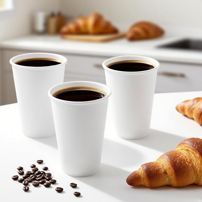 Coffee Cups, Disposable Cups for Hot and Cold, Disposable Coffee Cups for - Image 7