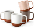 MALACASA Ceramic Coffee Mugs Set of 4, 16oz Coffee Cups, Modern Farmhouse Mugs by MALACASA