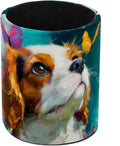 Leather Pen Holder for Desk, Beagle Butterfly Pencil Cup Pen Organizer Makeup by Unknown