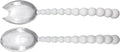 MARIPOSA WHITE PEARLED SALAD SERVERS | WHITE | BRILLANTE | TABLEWARE | SALAD by Unknown