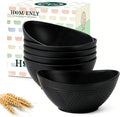 Wheat Straw Serving Bowls Unbreakable Oval Bowls Set of 6 Soup Bowls Microwave by HOMIENLY