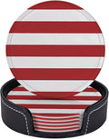 6 Pcs Christmas Valentine's Day Decoration Red and White Stripes Leather by CAPVKING