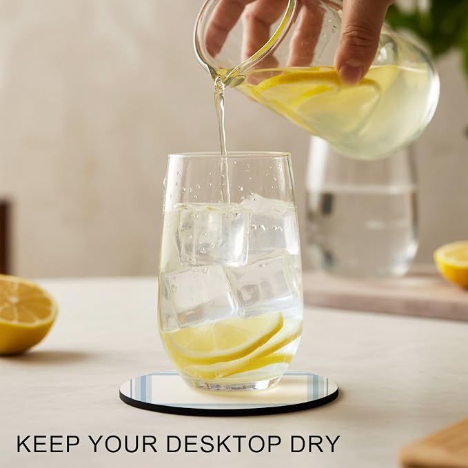 Modern Minimalist Art Coasters Set of 6 Absorbent Coasters - Image 2