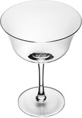 Restaurantware-Vetri 13 Ounce Flared Coupe Glasses, 6 Dishwashable Martini Glasses - No Lead, Long Stemmed, Clear Glass Cocktail Drinkware, For Hosting Parties, Serve Margarita Or Cosmopolitan