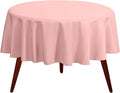 Gee Di Moda Round Tablecloth - 132 Inch Pink Round Table Cloth for 72 to 96 Inch Round Tables - Heavy Duty Washable Fabric - for Buffet Table, Holiday Party, Dinner, Wedding & Baby Shower