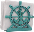 THDC Nautical Napkin Holder, Lunch, Dinner, Nautical Collection Napkin Holder, Made of Metal (Anchor Distressed Green)