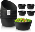 Teivio 12-Piece Wheat Straw Bowls Sets, Plastic Kitchen 22oz Cereal Bowls Set by Teivio