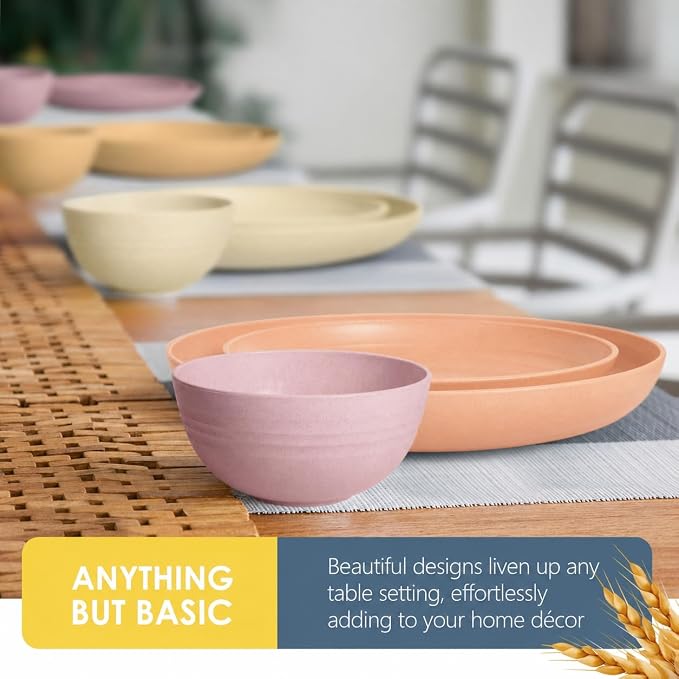 Teivio 32-Piece Plates and Bowls Sets - Image 4