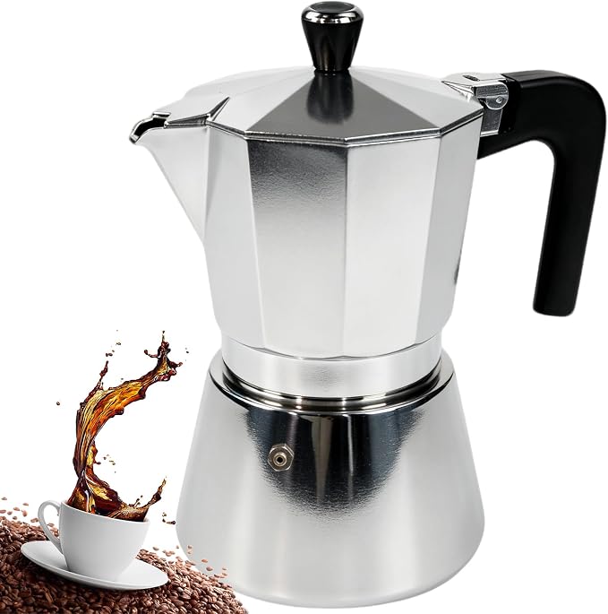 3 Cup Aluminum and Stainless Steel Moka Pot Espresso Stovetop Coffee | Maker by Theperfectcombinationofcoffeehomeandhealthylivingmakingeverydayadayofrituals