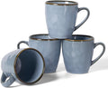 famiware Coffee Mugs Set of 4, Ocean Round 11.5oz Coffee Cup Set by Famiware