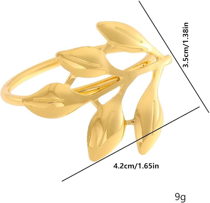 14K Gold Napkin Rings Set of 12, Metal Gold Napkins Rings Holder Buckles - Image 7