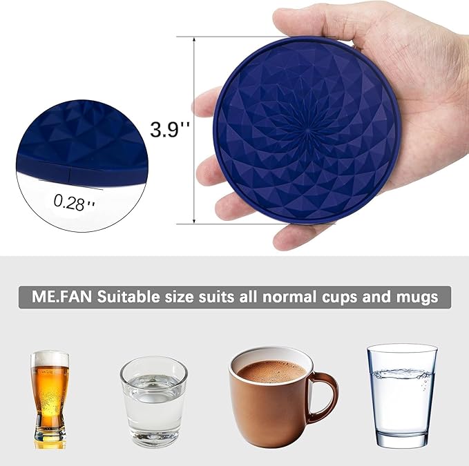 Coasters with Holders Drink Silicone Coasters, Table Cup Mat, - Image 2