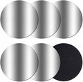 Ombre Dark Grey Coasters Set of 6, Modern Minimalist Geometric Gradient Soft by PIEPLE