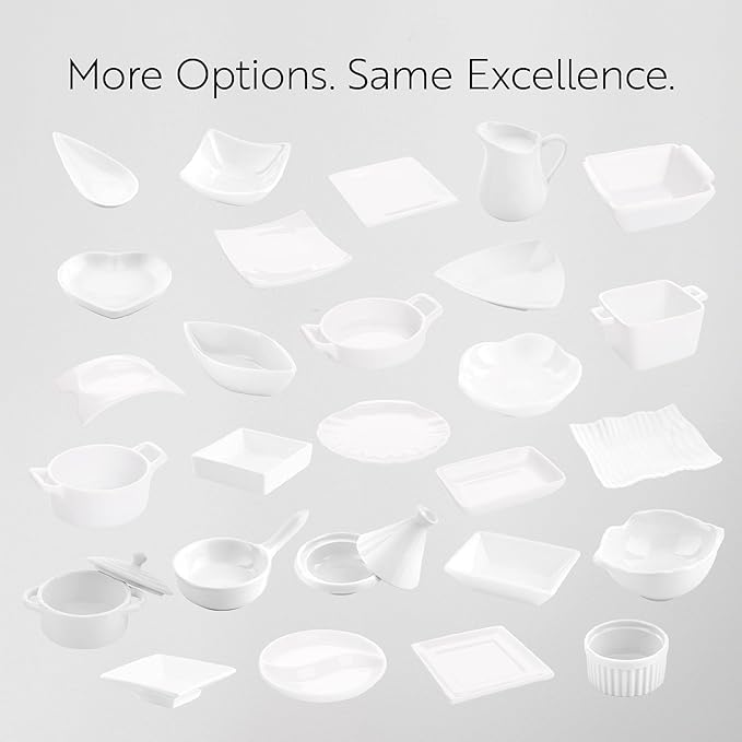 Restaurantware 5 Ounce Ramekin Bowls 10 Round Baking Ramekins - Microwave-Safe Oven-Safe White Porcelain Souffle Bowls Chip-Resistant For Appetizers Or Desserts