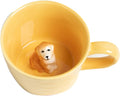 DIHOclub Dog Coffee Cup Hidden Ceramic Animal Inside Mug, Cute Cartoon Handmade by DIHOclub