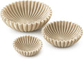 Decorative Bowl Set of 3, Fluted Resin Bowls by YMXYJM