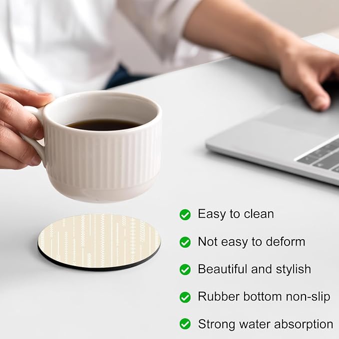 Modern Geometric Coasters Set of 2 Absorbent Coasters - Image 4