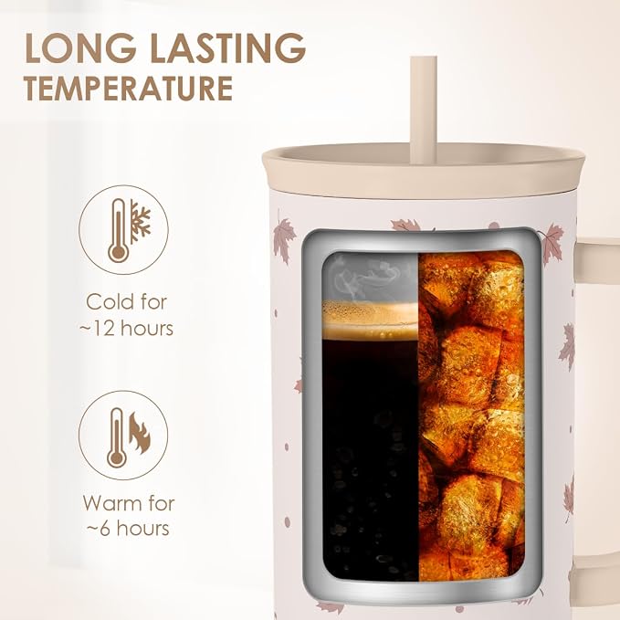Fall Maple Leaf Stainless Steel Tumbler - Image 5