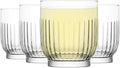 LAV Tokyo Whiskey Glass Set – 11.16 fl oz, Crystal Clear Stylish Barware for Home, Kitchen - Pack of 4