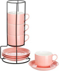 YOLIFE 8oz Porcelain Stackable Cappuccino Cups by YOLIFE