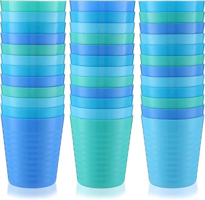 Eccliy 36 Pcs Kids Cups Bulk, 8 oz Plastic Toddler Drinking Cups Unbreakable by Eccliy
