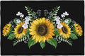 Fiokroo Sunflowers Wild Flowers Placemats Set of 4 Table Mats Table Tableware by Fiokroo
