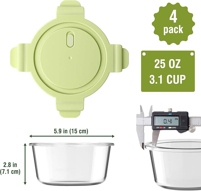 25oz Glass Meal Prep Containers - Image 2