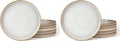 famiware Star Salad Plates for 6, 8 inches Plate Set, Stoneware Dinnerware by Famiware