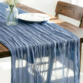 Dusty Blue Cheesecloth Table Runner 120 Inches 10 Ft Gauze Table Runner | by LINXTAR