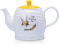 Porcelain Tea Pot Honey Bee Pattern Ceramic Teapot White Coffee Pot Water by Unknown