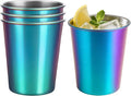 8oz Stainless Steel Pint Cups, Stackable Metal Drinking Glasses | Stainless by Luxgola