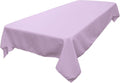 LA Linen Polyester Poplin Washable Rectangular Tablecloth, Stain and Wrinkle Resistant Table Cover 60x90, Fabric Table Cloth for Dinning, Kitchen, Party, Holiday 60 by 90-Inch, Lilac