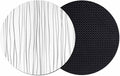 Gray Coasters Set of 2, Abstract Lines Gradient Minimalist Modern Texture Soft by PIEPLE
