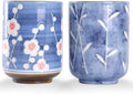 WHJY 10oz Transitional Chinese/Japanese style Handle-less Ceramic Tea cups by WHJY
